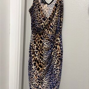 Parisian Works Animal Print Midi Dress